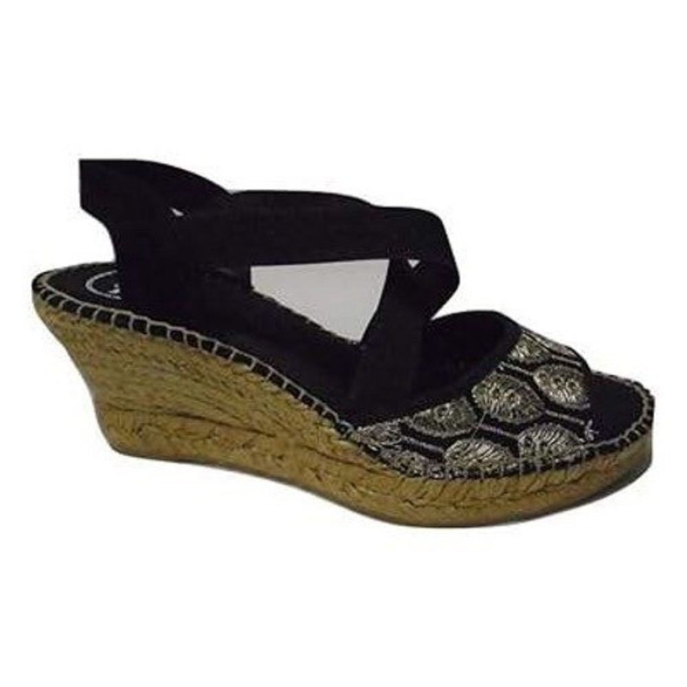 Toni Pons Women's Classic Sol-Go Embroidered‎ Strappy Espadrille Wedge Sandals 6